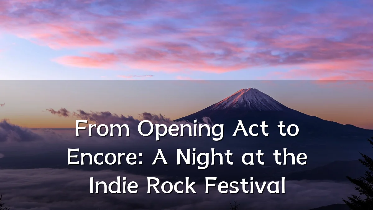 From Opening Act to Encore: A Night at the Indie Rock Festival