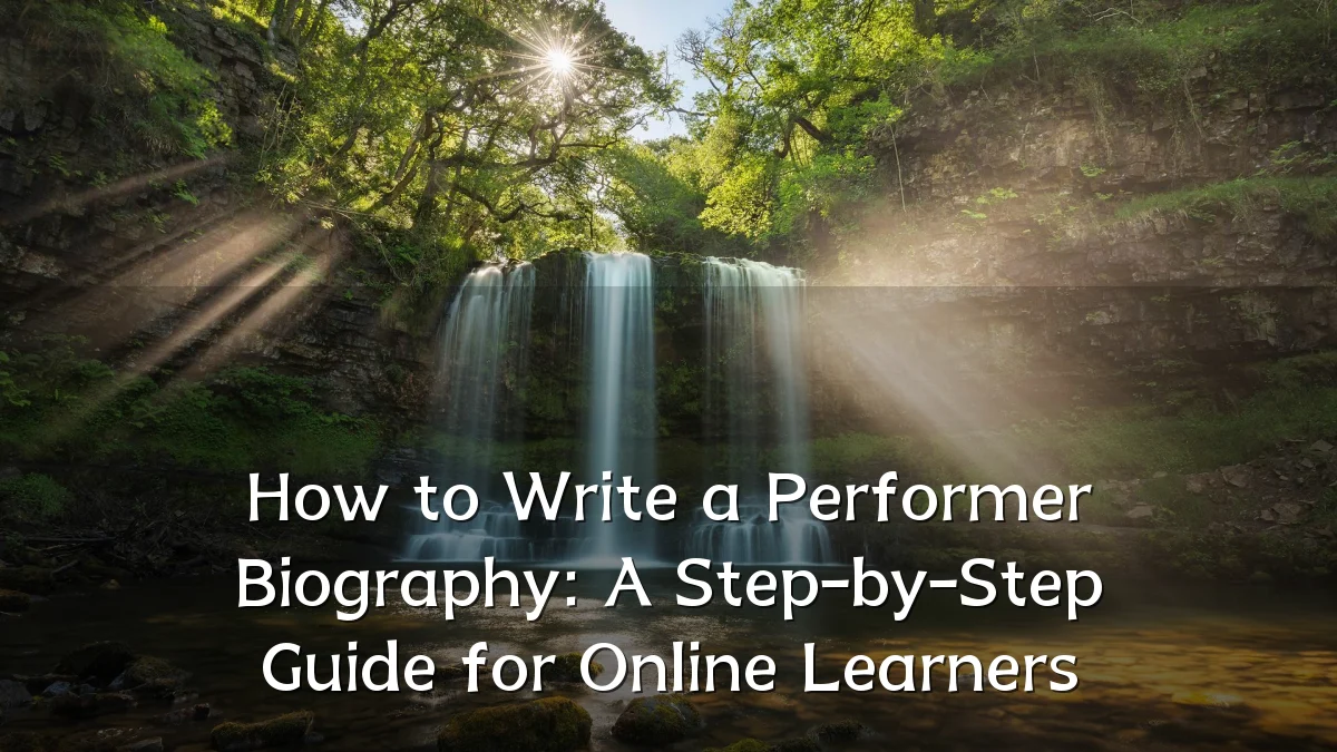 How to Write a Performer Biography: A Step-by-Step Guide for Online Learners